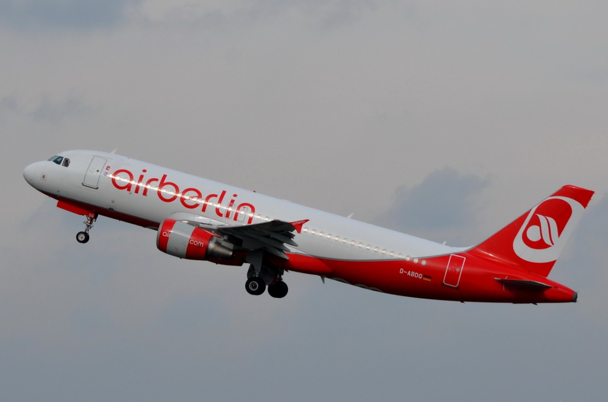 D-ABDQ Air Berlin Airbus A320-214   gestartet am 14.10.2014 in Tegel
