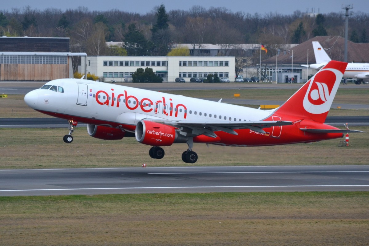 D-ABGO Air Berlin Airbus A319-112    am 24.03.2014 in Tegel gestartet