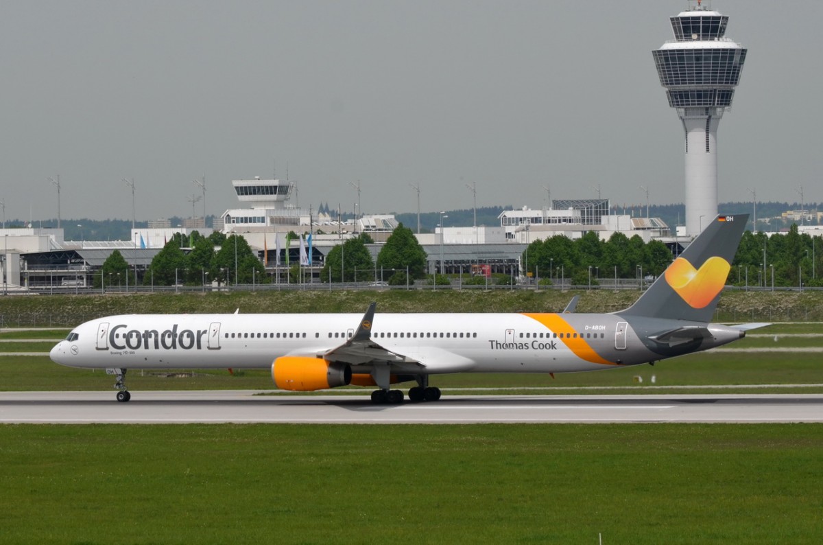 D-ABOH Condor Boeing 757-330(WL) in München beim Start am 12.05.2015
