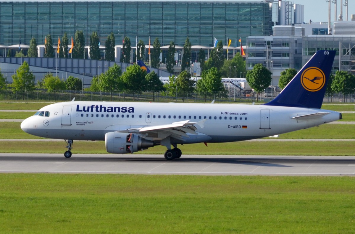 D-AIBD Lufthansa Airbus A319-112  Pirmasens   in München gelandet  10.05.2015