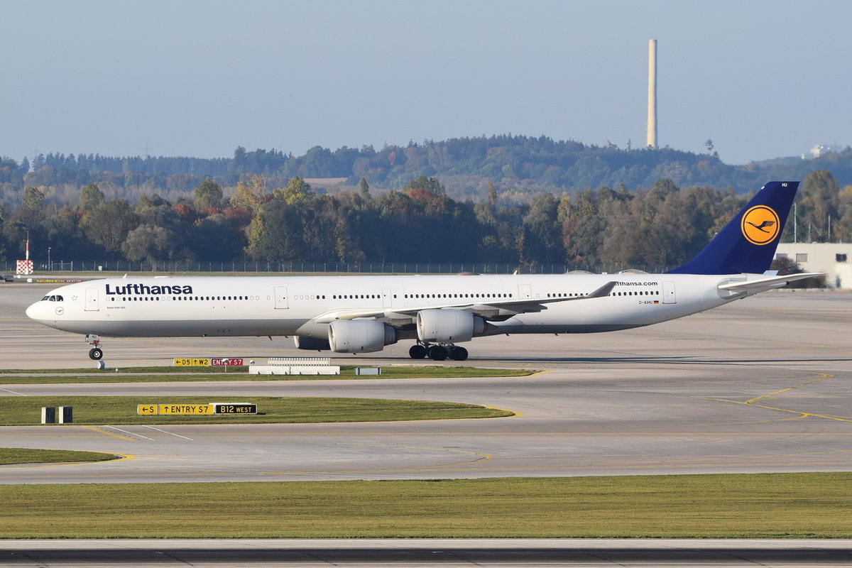 D-AIHU Lufthansa Airbus A340-642  , MUC , 14.10.2018