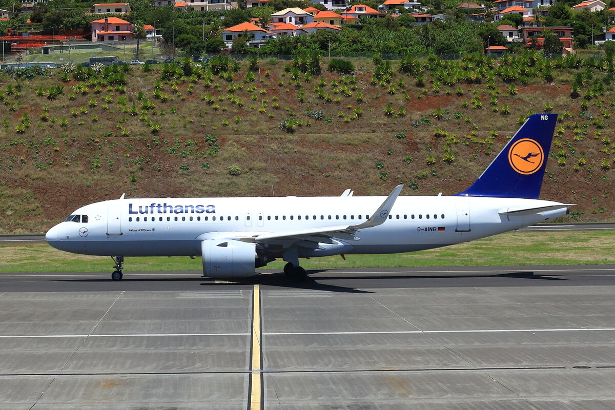 D-AING, Lufthansa, Airbus A320-271N, Serial #: 7588. Funchal, Cristiano Ronaldo Airport, Madeira - LPMA, Portugal, 17.06.2023.