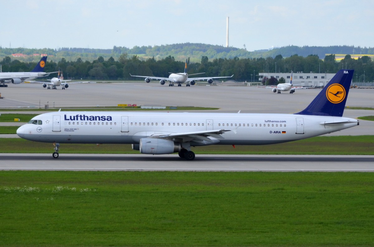 D-AIRA Lufthansa Airbus A321-131  Finkenwerdert  gelandet in München  10.05.2015