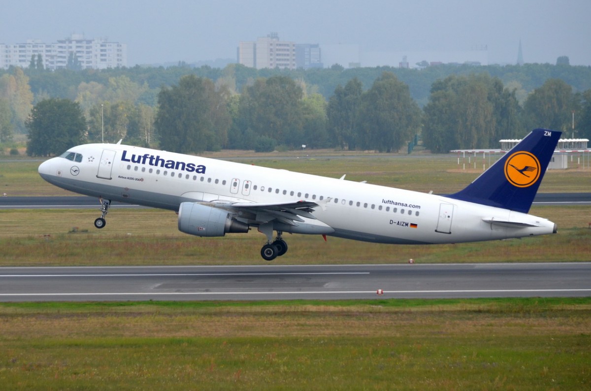 D-AIZM Lufthansa Airbus A320-214  gestartet am 08.09.2014 in Tegel