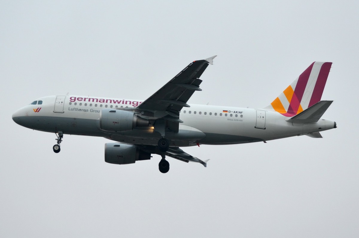 D-AKNF Germanwings Airbus A319-112   Anflug auf Tegel am 21.11.2014