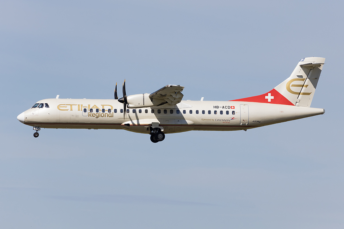 Darwin Airlines (Etihad Regional ), HB-ACD, ATR, 72-500, 01.05.2017, FCO, Roma, Italy




