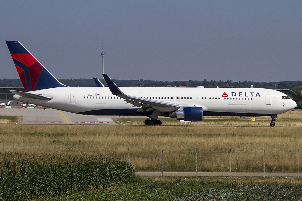 Delta Airlines, N177DN, Boeing, B767-332ER, 24.07.2015, STR, Stuttgart, Germany 




