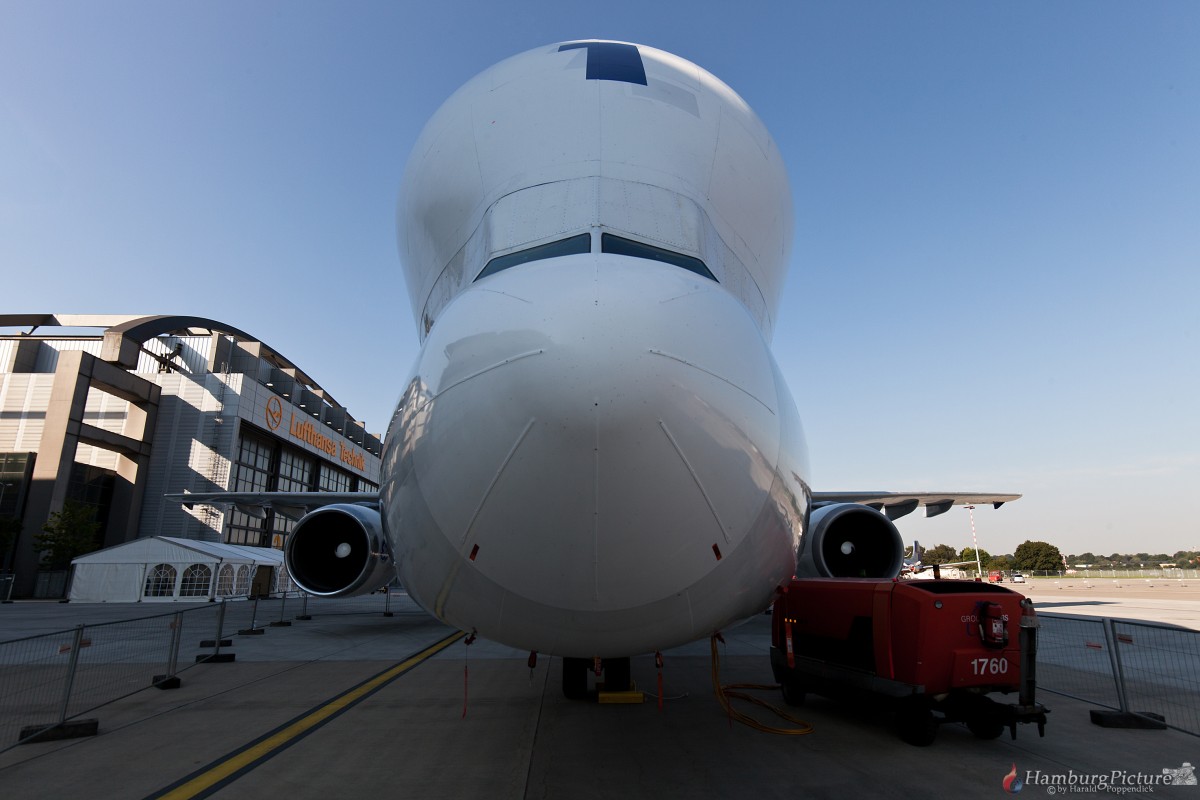 Der Airbus -F-GSTA- A300F4-608ST (Beluga) der Airbus Transport International,
bei den Airport Days Hamburg am 22.08.2015...
