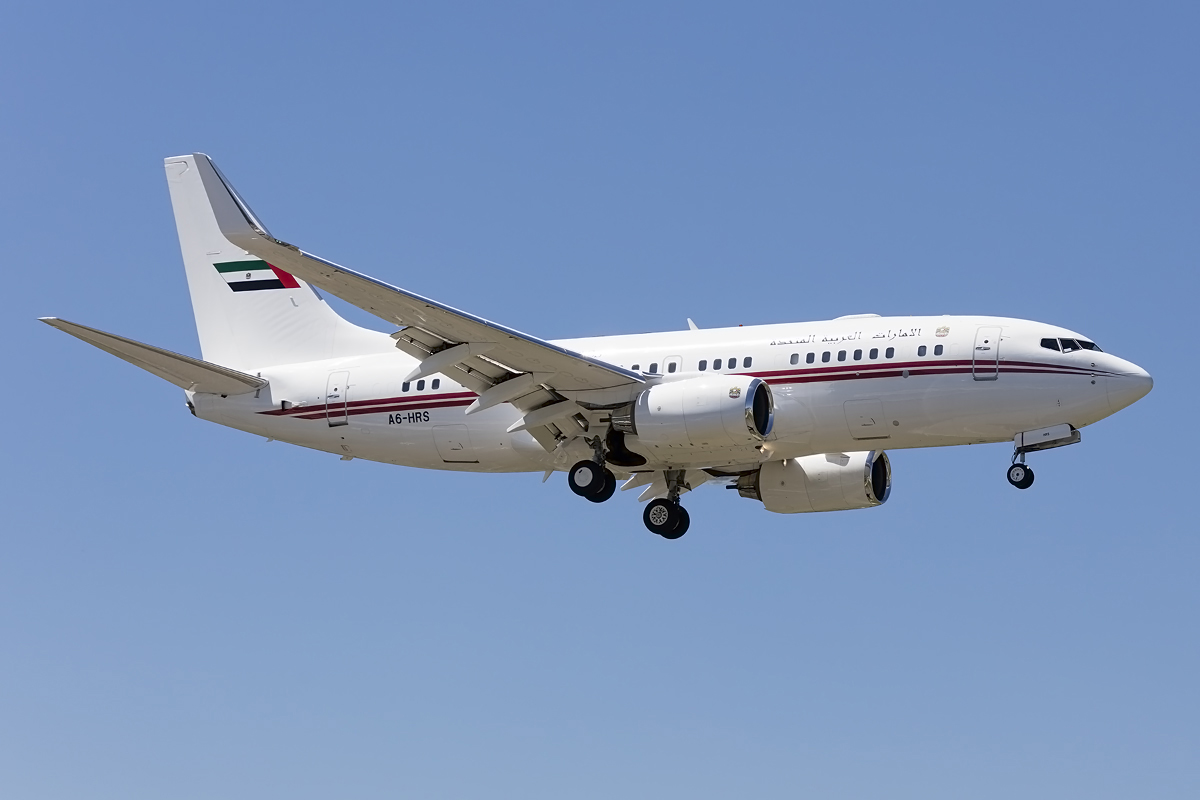 Dubai Air Wing, A6-HRS, Boeing, B737-7EO BBJ, 17.07.2016, GVA, Geneve, Switzerland



