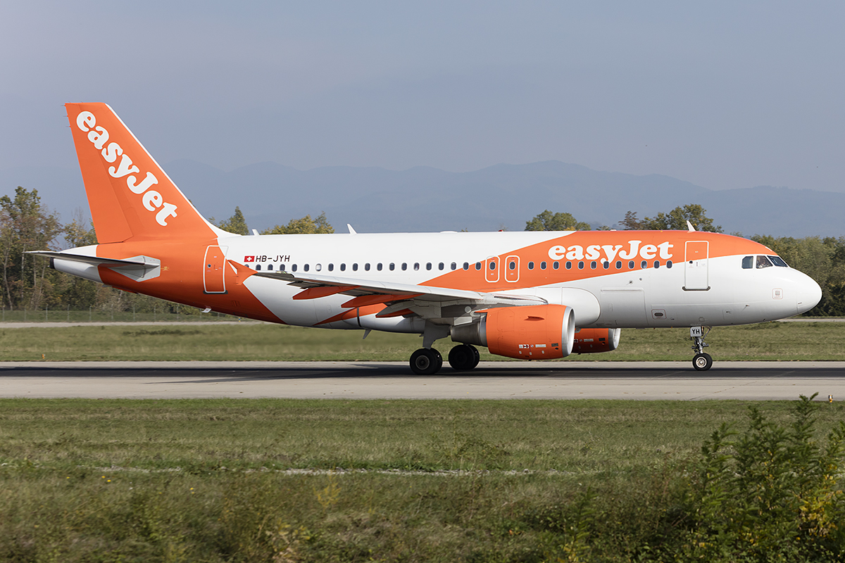 EasyJet, HB-JYH, Airbus, A319-111, 09.10.2018, BSL, Basel, Switzerland 



