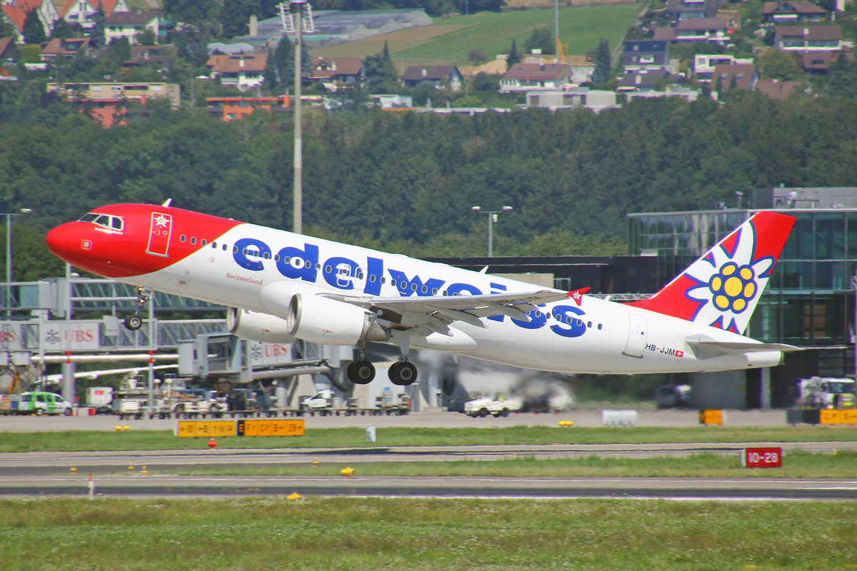 Edelweiss Air, HB-JJM, Airbus A320-214, msn: 2627,  Brienzer Rothorn , 18.August 2019, ZRH Zürich, Switzerland.