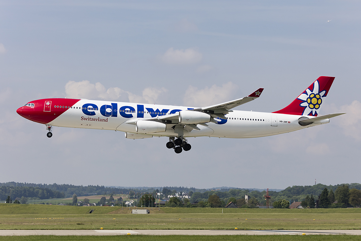 Edelweiss Air, HB-JMF, Airbus, A340-313, 25.05.2017, ZRH, Zürich, Switzerland 


