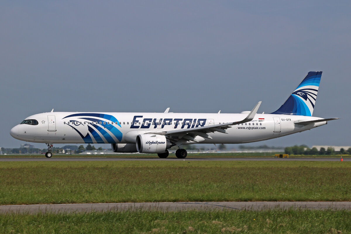 Egypair, SU-GFR, Airbus A321-251NX, msn: 11164, 18.Mai 2023, AMS Amsterdam, Netherlands.