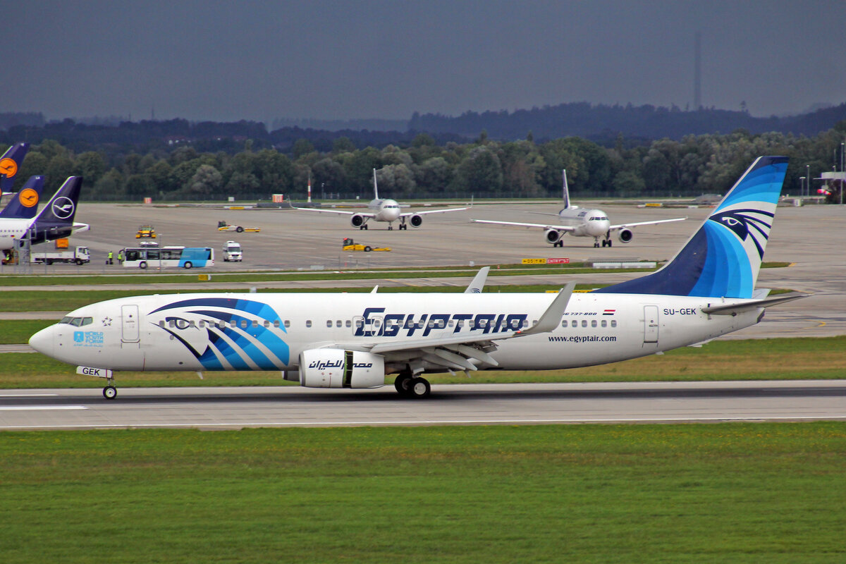Egypt Air, SU-GEK, Boeing B737-866, msn: 63803/6467, 10.September 2022, MUC München, Germany.