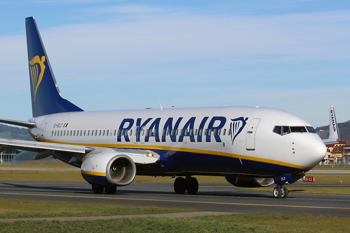 EI-DCLO, Boeing 737-800, Ryanair. Aufgenommen am 10.1.2015 in Salzburg