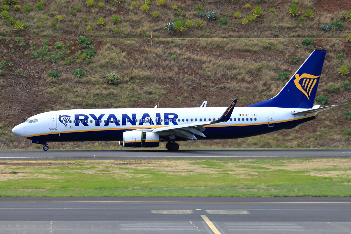 EI-GXI, Ryanair, Boeing 737-8AS, Serial #: 44851. Funchal, Cristiano Ronaldo Airport, Madeira - LPMA, Portugal, 17.06.2023.