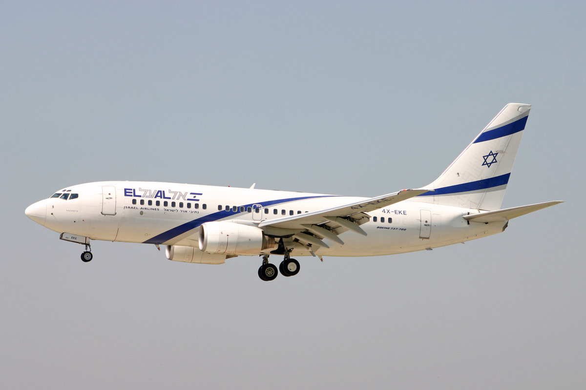 El Al Israel Airlines, 4X-EKE, Boeing B737-758, msn: 29961/442,  Nazareth , 22.Juni 2005, ZRH Zürich, Switzerland.