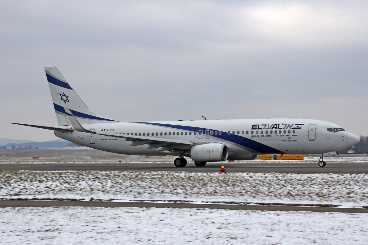 EL-AL Israel Airlines, 4X-EKJ, Boeing B737-858, 18.Januar 2017, ZRH Zürich, Switzerland.
