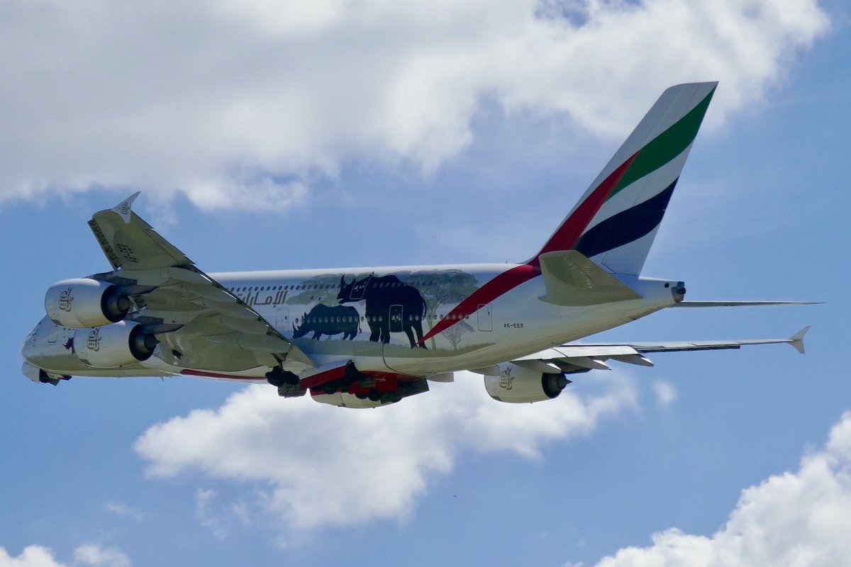 Emirates, A380-861, A6-EER, United of wildlife Livery, 31.5.19, Zürich