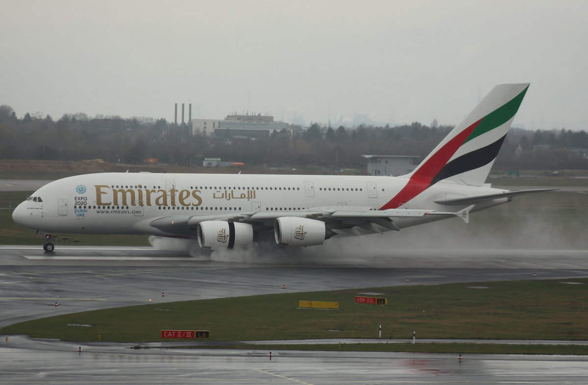 Emirates, A6-EED, (c/n 0111),Airbus A 380-861,18.03.2017, DUS-EDDL, Düsseldorf, Germany 