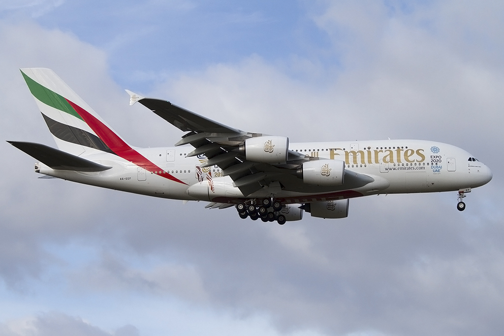 Emirates, A6-EEF, Airbus, A380-861, 08.02.2015, FRA, Frankfurt, Germany 



