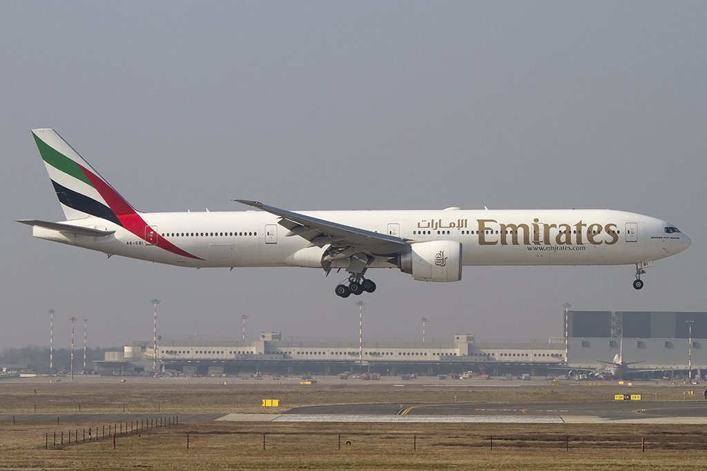 Emirates Airlines, A6-EBI, Boeing, B777-36N, 19.02.2015, MXP, Mailand, Italy




