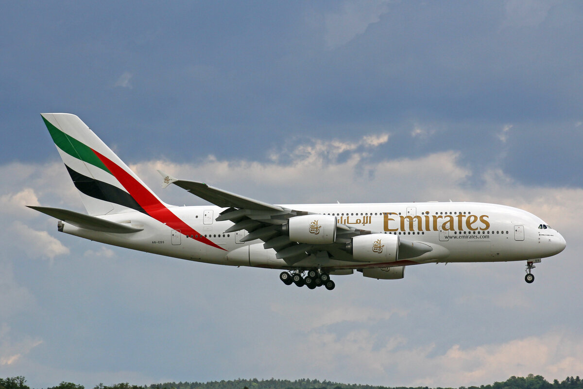 Emirates Airlines, A6-EDS, Airbus, A380-861, msn: 86, 30.Juli 2022, ZRH Zürich, Switzerland.