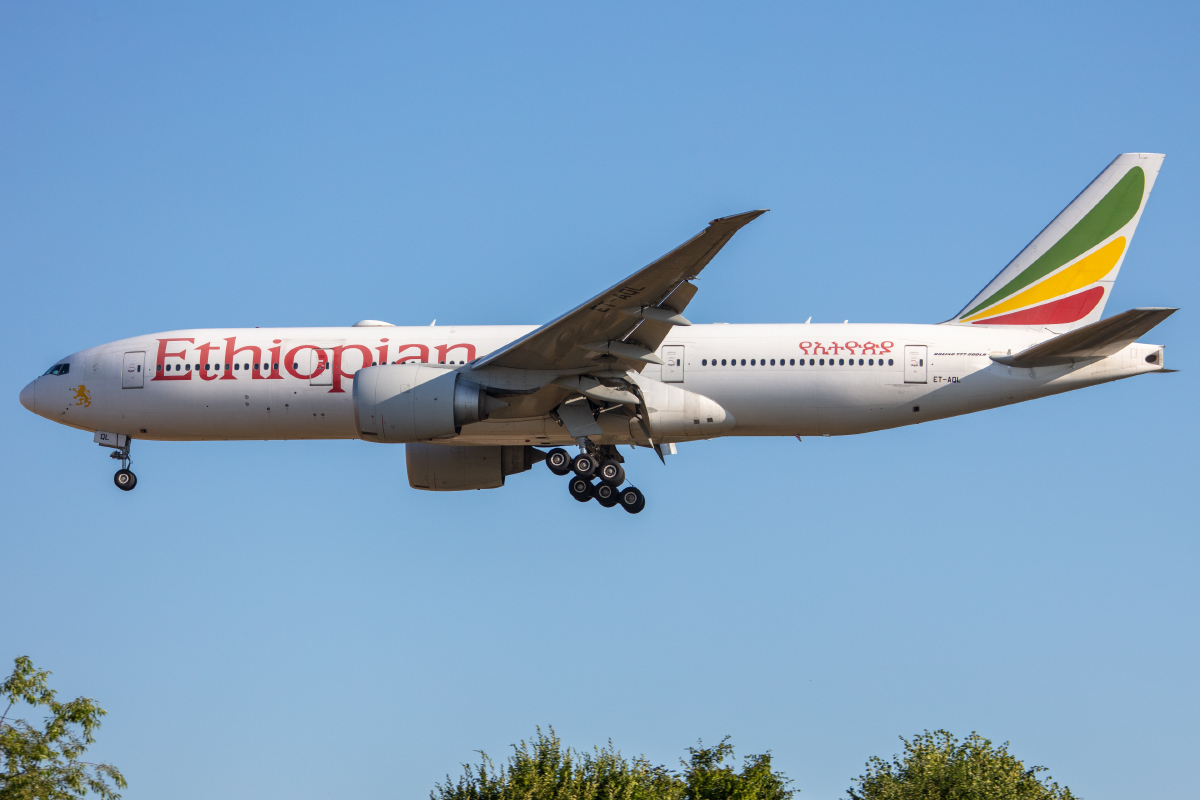 Ethiopian Airlines, ET-AQL, Boeing, B777-260ER, 25.06.2023, BRU, Brüssel, Belgien