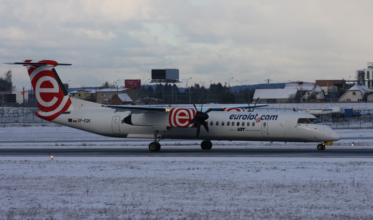 Eurolot, SP-EQK, (c/n 4443), De Havilland Canada DHC-8-402Q Dash 8,28.12.2014, GDN-EPGD, Gdansk, Polen 
