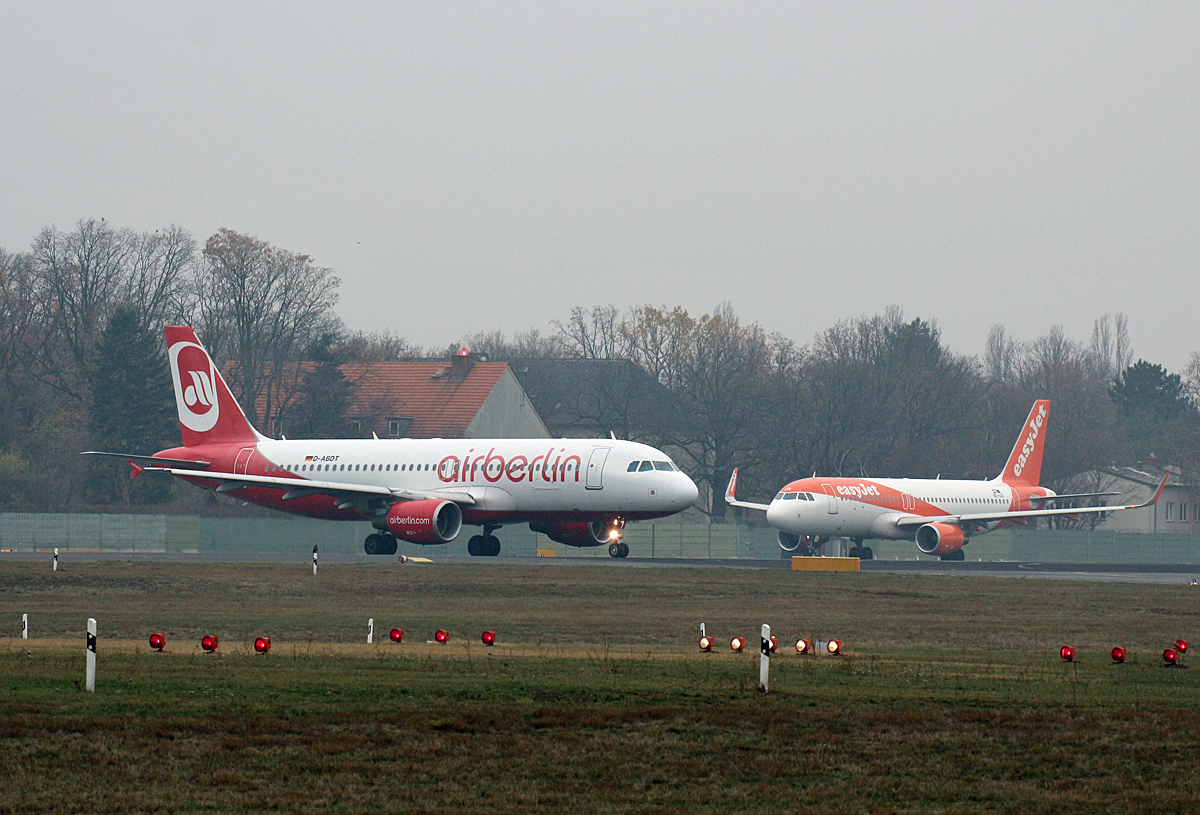 Euroweings, Airbus A 320-214, D-ABDT, Easyjet Europe, Airbus A 320-214, OE-IJX, TXL, 24.11.2018