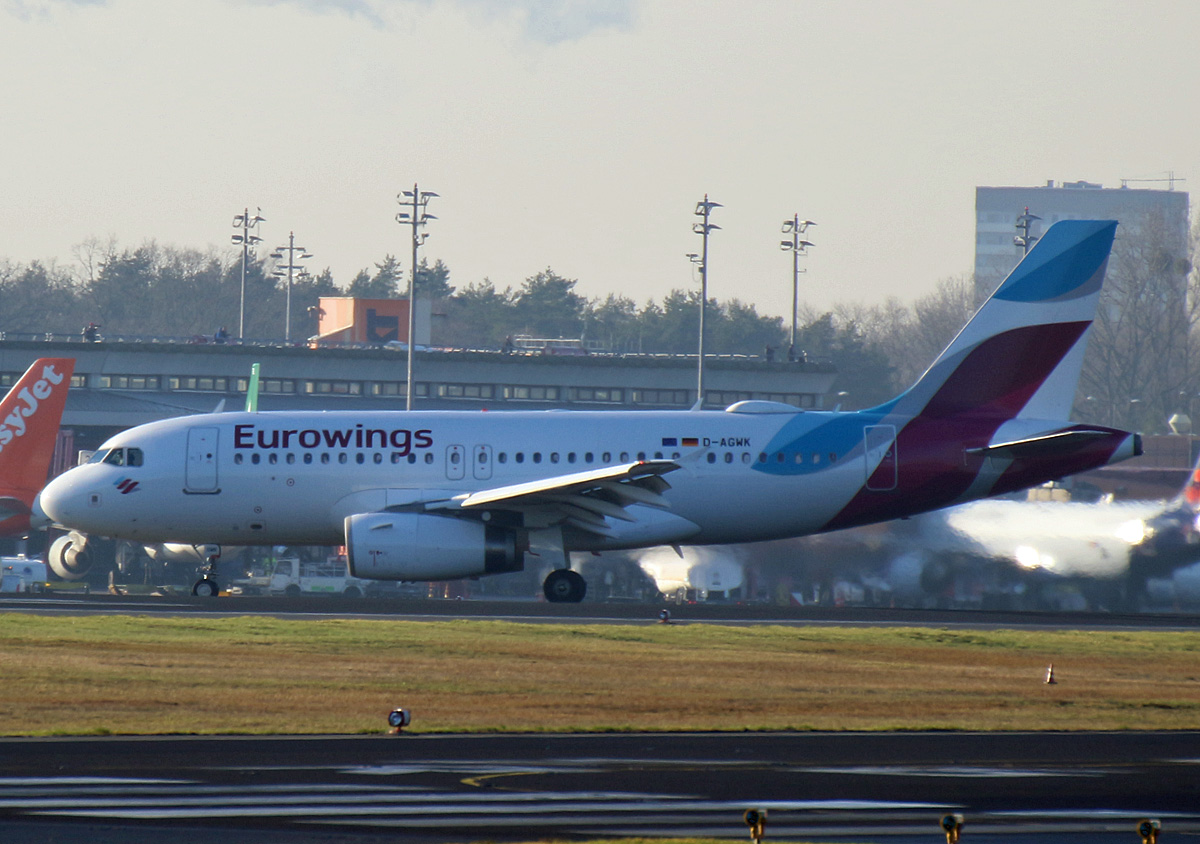Eurowings, Airbus A 319-132, D-AGWK, TXL, 20.12.2019