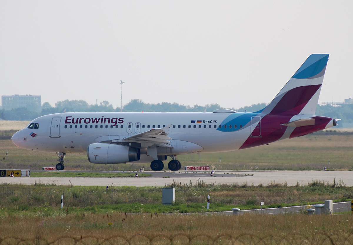 Eurowings, Airbus A 319-132, D-AGWK, BER, 11.07.2021