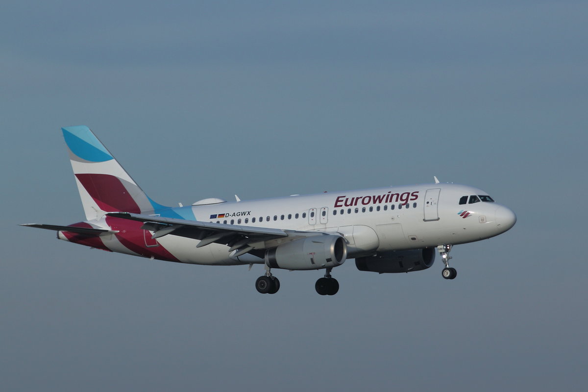 Eurowings, Airbus A319-132, D-AGWX. Köln-Bonn (EDDK) am 24.11.2019.