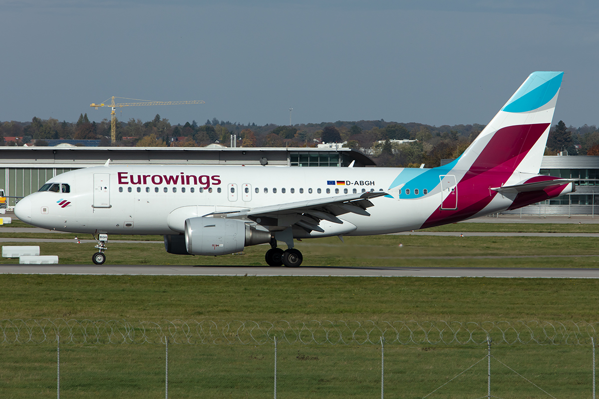 Eurowings, D-ABGH, Airbus, A319-111, 27.10.2019, STR, Stuttgart, Germany



