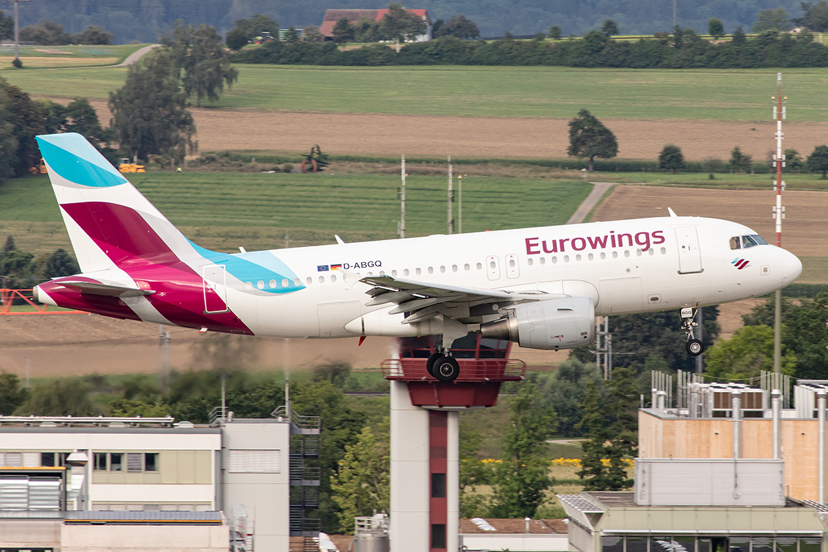 Eurowings, D-ABGQ, Airbus, A319-112, 17.08.2019, ZRH, Zürich, Switzerland




