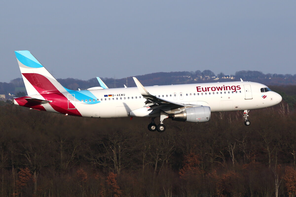 Eurowings, D-AEWU, Airbus A320-214. Köln-Bonn (EDDK), 13.02.2022. 