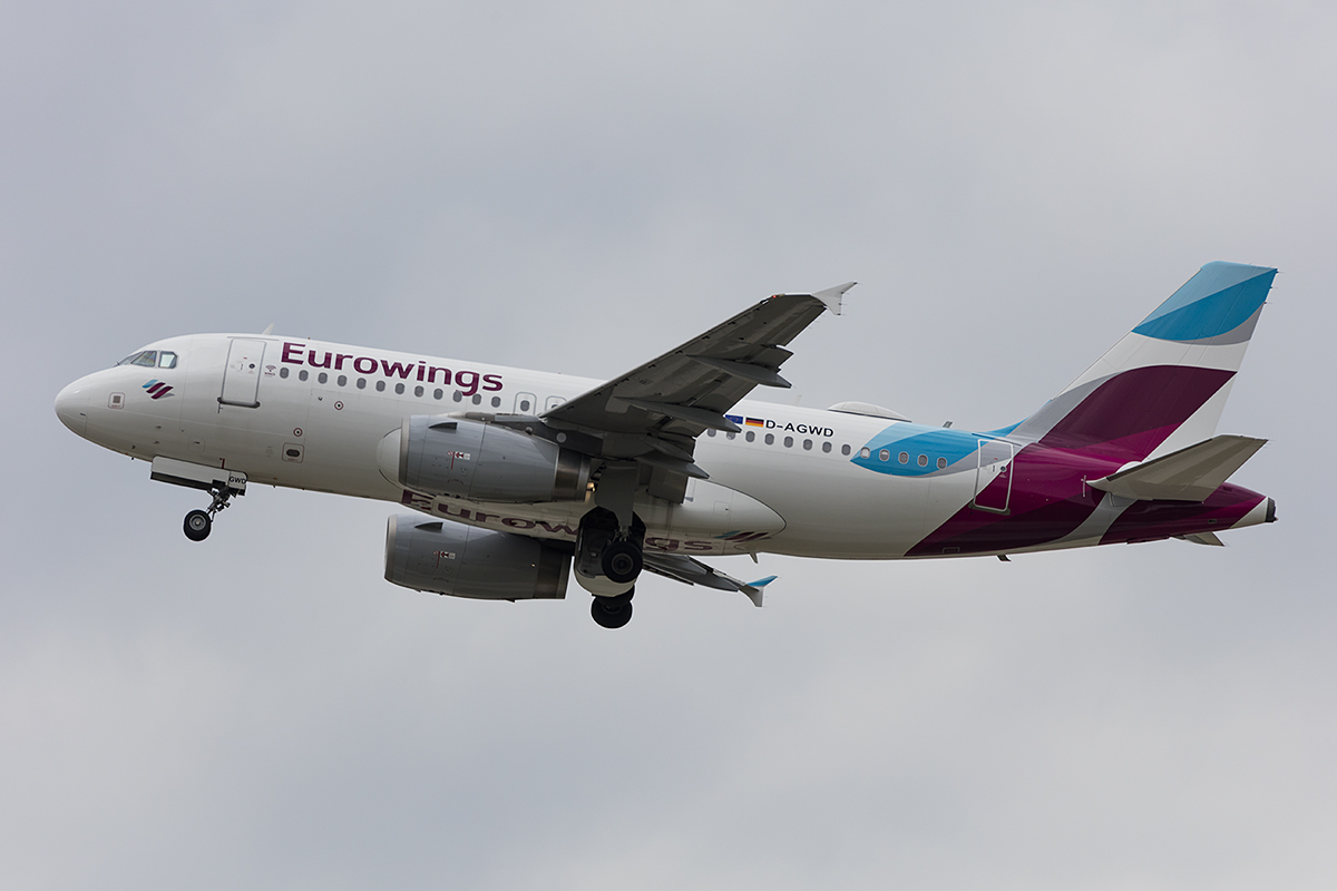 Eurowings, D-AGWG, Airbus, A319-132, 11.07.2018, STR, Stuttgart, Germany 


