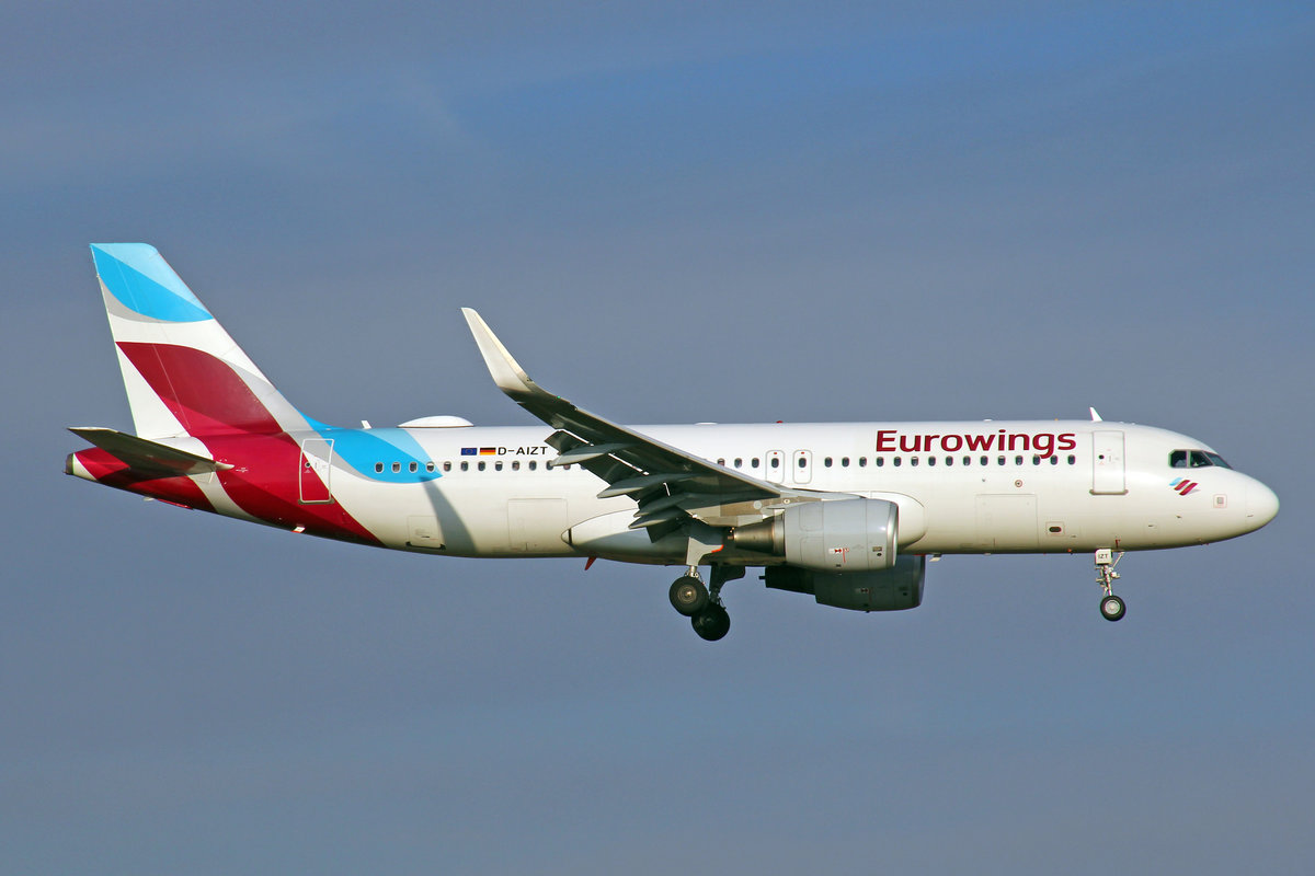 Eurowings, D-AIZT, Airbus A320-214, msn: 5601, 12.Januar 2020, ZRH Zürich, Switzerland.