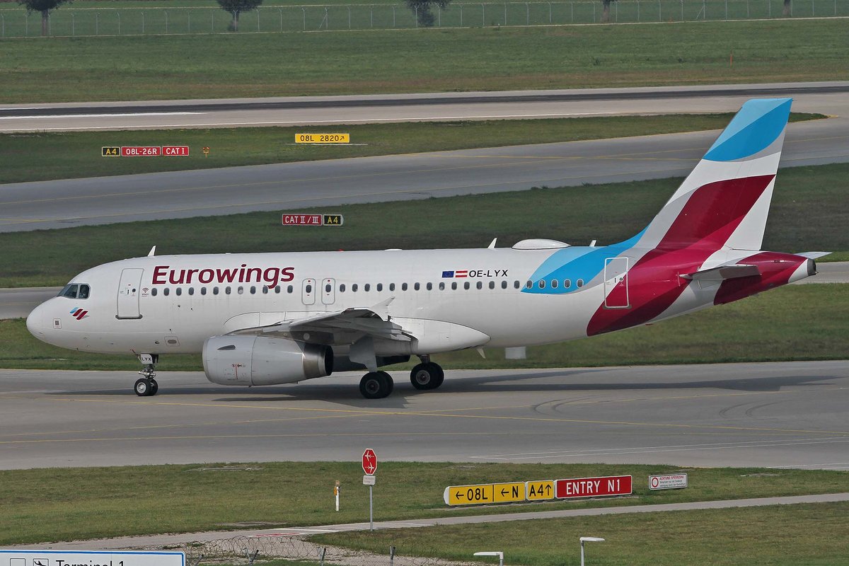Eurowings Europe, OE-LYX, Airbus, A 319-132, MUC-EDDM, München, 05.09.2018, Germany
