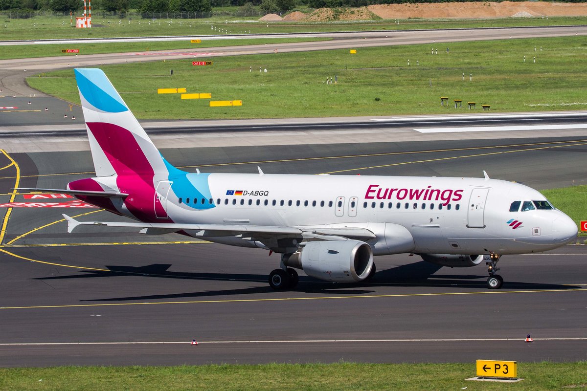 Eurowings (EW-EWG), D-ABGQ, Airbus, A 319-112 (Wetlease v. AB), 17.05.2017, DUS-EDDL, Düsseldorf, Germany