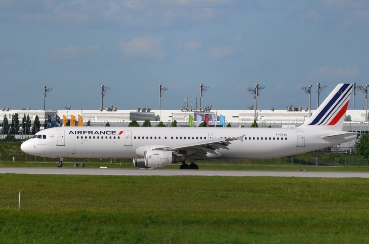 F-GTAS Air France Airbus A321-212  gelandet am 10.05.2015 in München