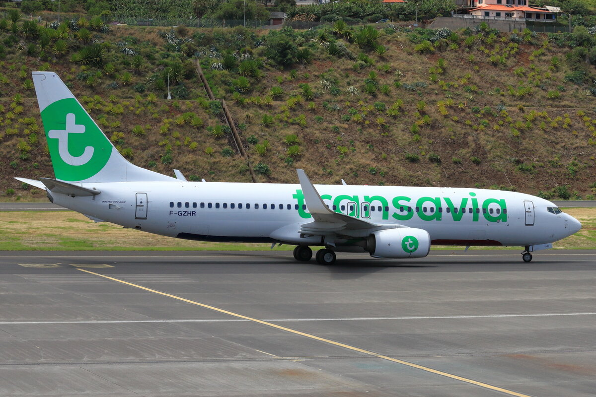 F-GZHR, Transavia France, Boeing 737-8K2, Serial #: 43912. Funchal, Cristiano Ronaldo Airport, Madeira - LPMA, Portugal, 17.06.2023.