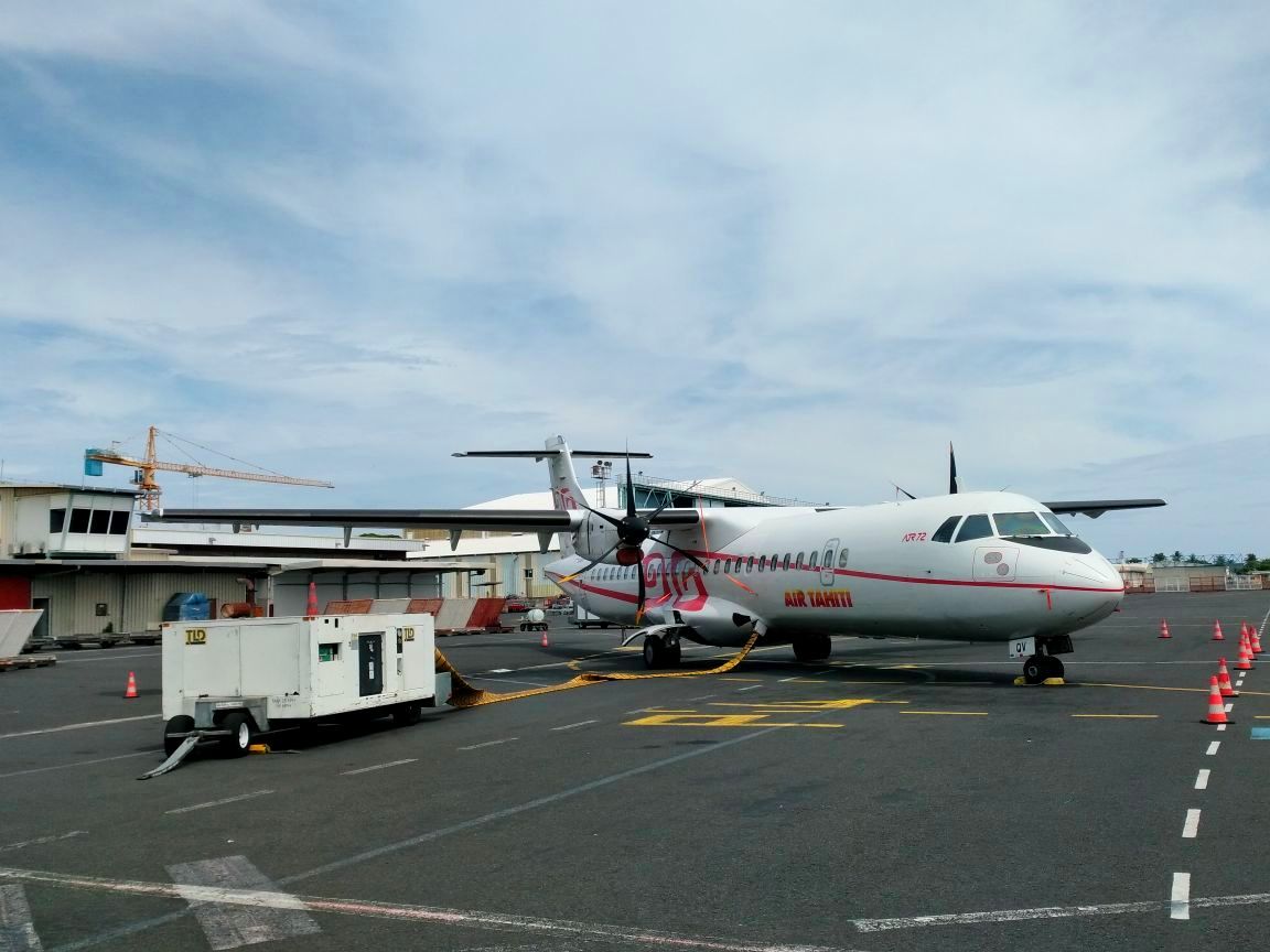 F-OIQV, ATR 72 , Air Tahiti, Rangiroa Airport (RGI), 14.4.2018