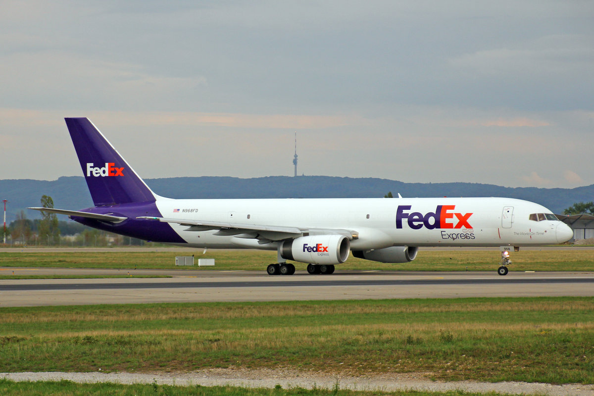 Federal Express, N968FD, Boeing 757-28ASF, msn: 26274/676, 03.September 2018, BSL Basel-Mülhausen, Switzerland.