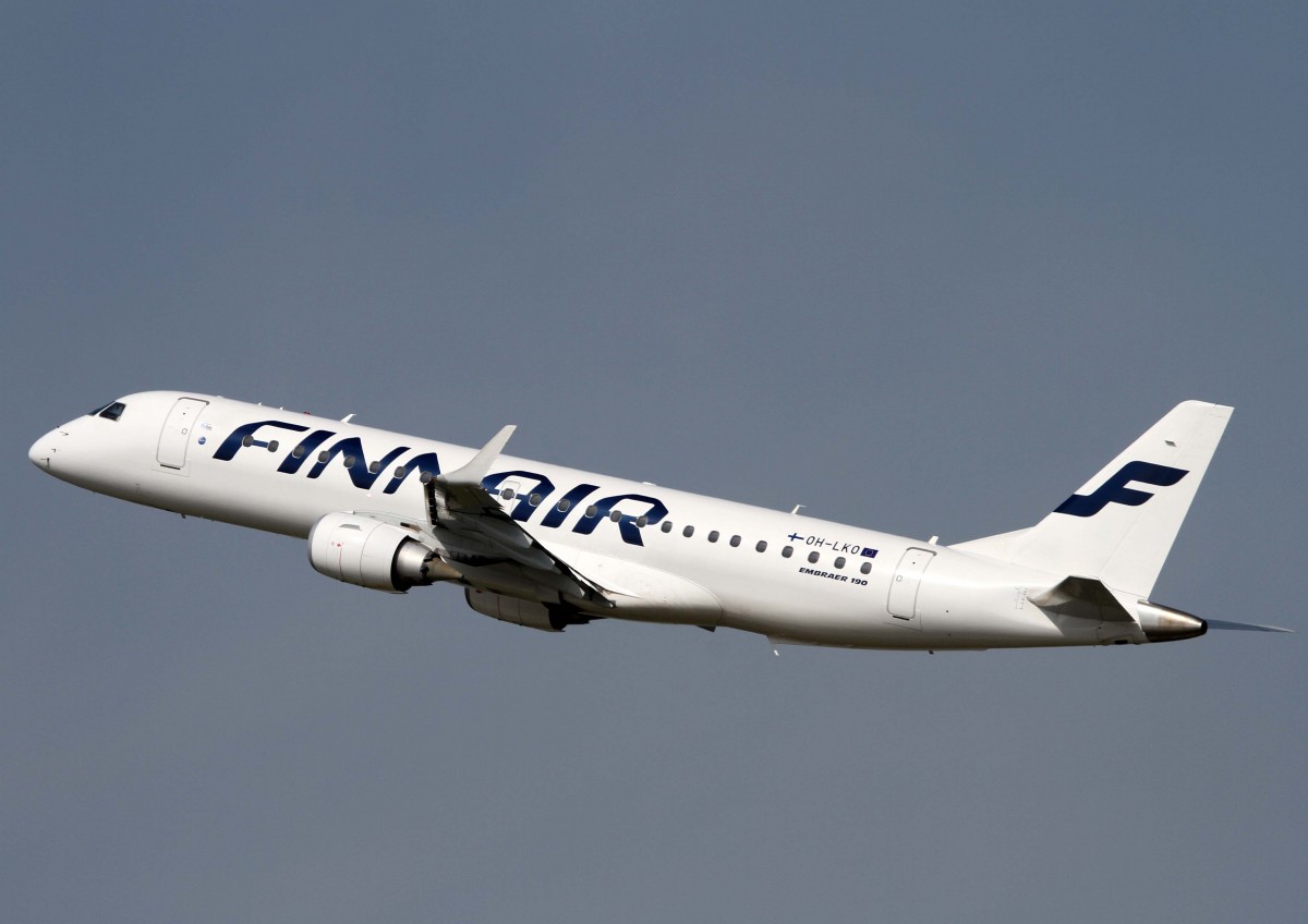 Finnair, OH-LKO, Embraer, 190 LR (neue Finnair-Lackierung), 02.04.2014, DUS-EDDL, Dsseldorf, Germany 