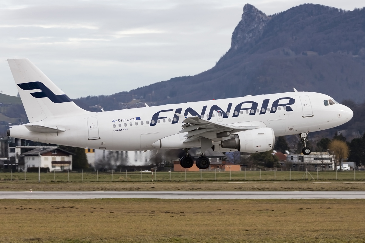 Finnair, OH-LVK, Airbus, A319-112, 09.01.2016, SZG, Salzburg, Austria 


