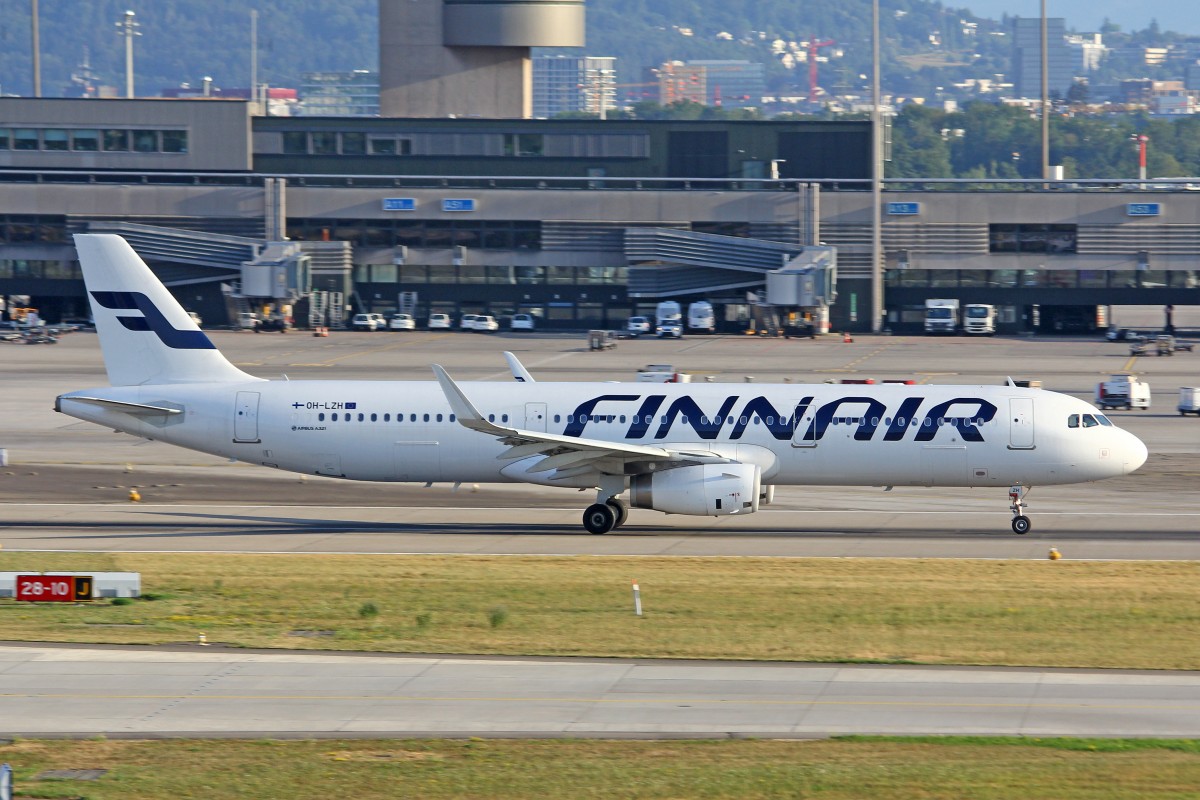 Finnair, OH-LZH, Airbus A321-231 (W), 7.August 2015, ZRH Zürich, Switzerland.