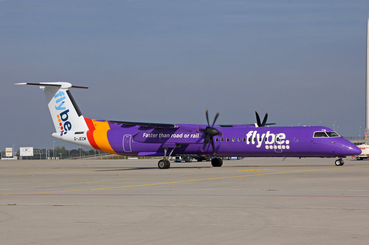 FlyBE, G-JECM, Bombardier DHC 8-402, 24.September 2016, MUC München, Germany.