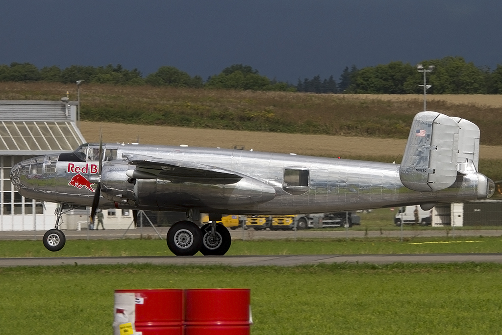 Flying Bulls, N6123C, North American, B-25J Mitchell, 29.08.2014, LSMP, Payerne, Switzerland 






