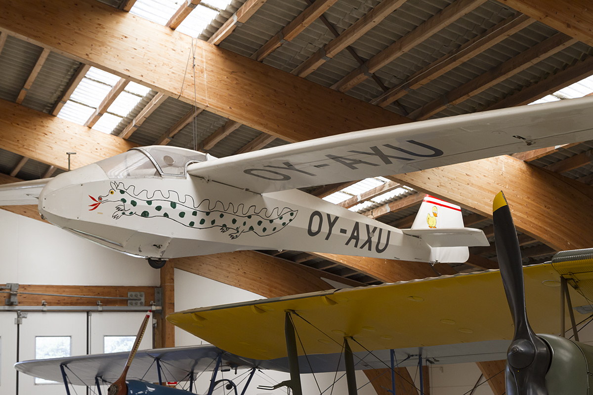 Flymuseum, OY-AXU, Scheibe, Spatz B, 25.08.2018, STA, Stauning, Denmark 




